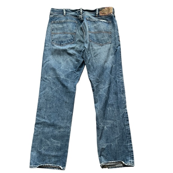 Denim & Supply Ralph Lauren Straight Jeans 38x32 Distressed Whiskered Denim - Picture 13 of 13